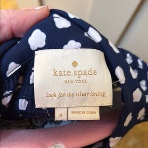 Kate Spade Navy and White Patterned Dress